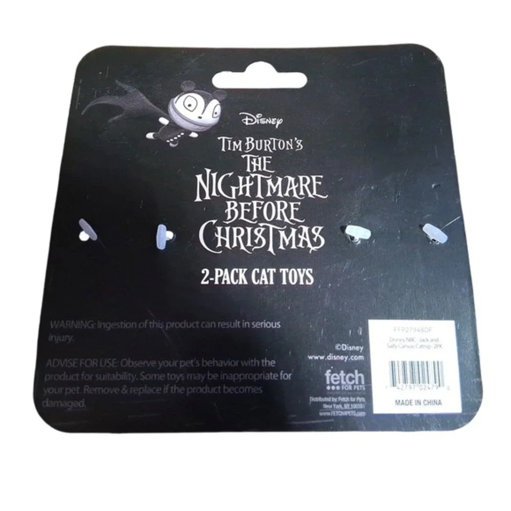 Disney Nightmare Before Christmas Cat Toys 2 Pack‎ Jack and Sally with Catnip